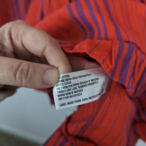 NWT Universal Thread Red & Purple Stripe Ruffle Trim Mini Dress Size M - Picture 5 of 8